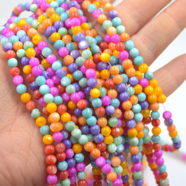 perle coquille multicolore ronde 5mm5