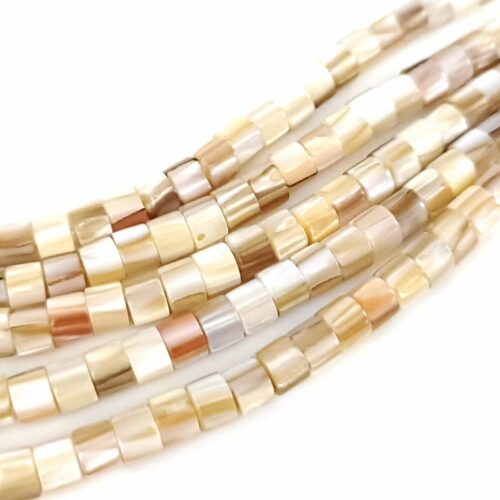 perle coquille naturelle colonne 4mm