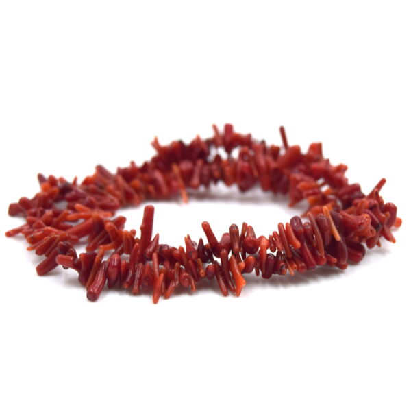 Chapelet 40cm de Perles corail bambou rouge x1 – Image 4