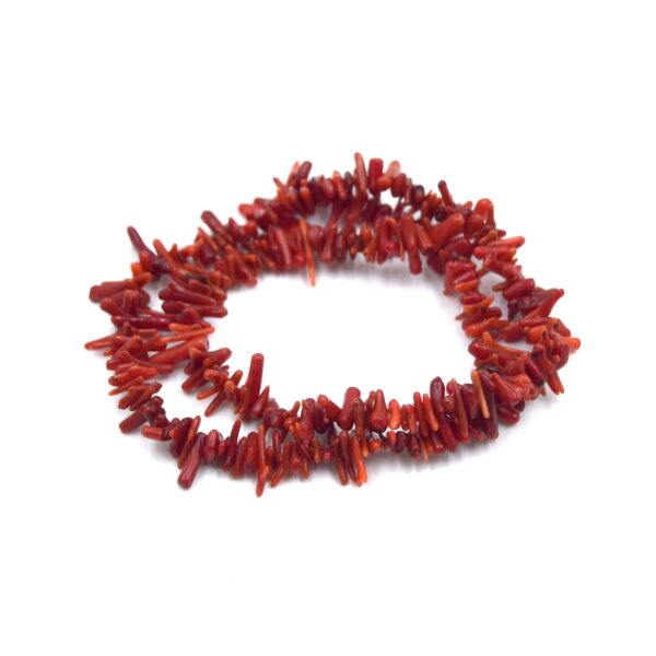 Chapelet 40cm de Perles corail bambou rouge x1 – Image 3