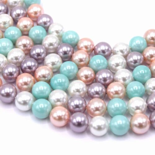 Perles coquille d'eau douce grade A, couleur mixte