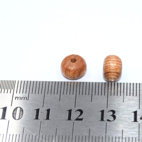 Perles bois de Frêne 8x6mm - Fabrication Française Artisanale x50 – Image 5