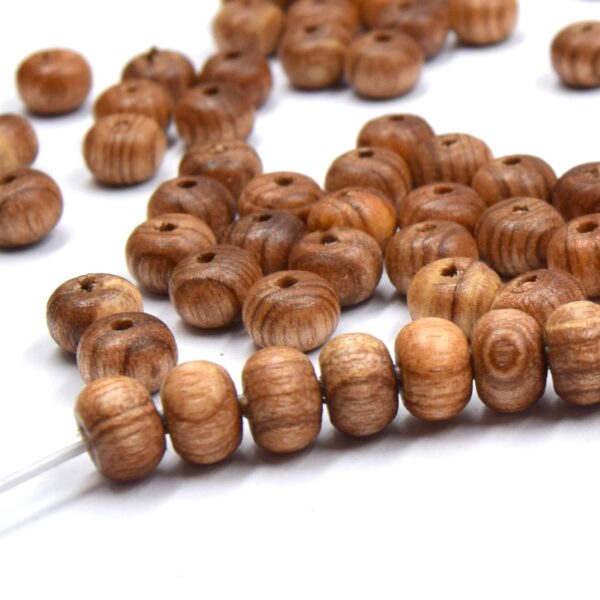 perle en frêne rondelle 8x6mm artisanat français pour bijoux diy