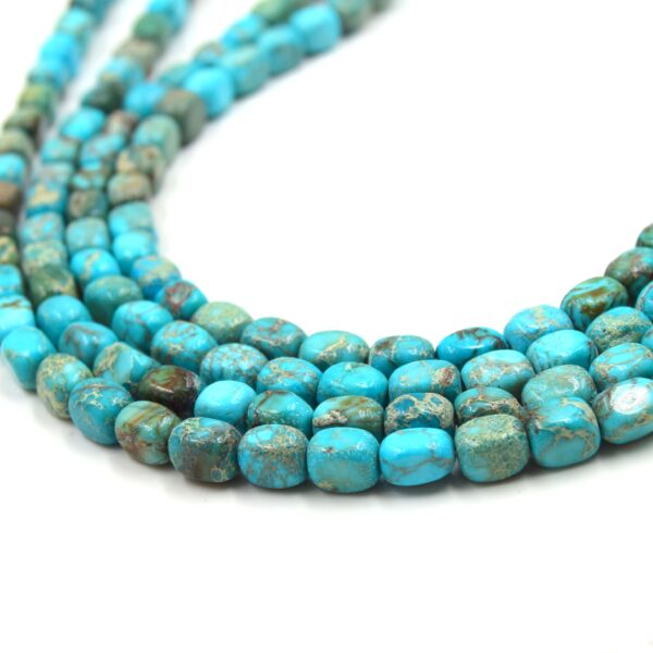 Perles Jaspe Impérial Nuggets Bleu/Turquoise (Lot de 20) - Pierre Naturelle – Image 3