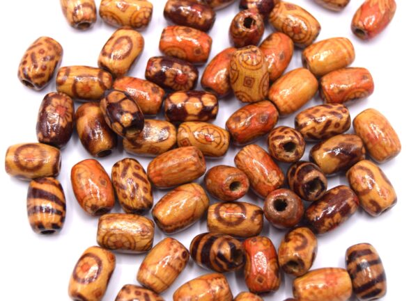 perles en bois Tonneau ~12 MM