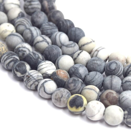 Perles en pierre de soie naturelle 8mm