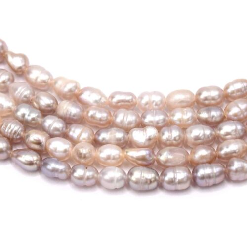 Perles d'eau douce riz couleur prune  4~5mm