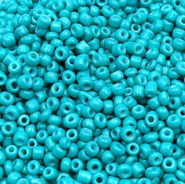 perle rocaille bleu turquoise 3mm