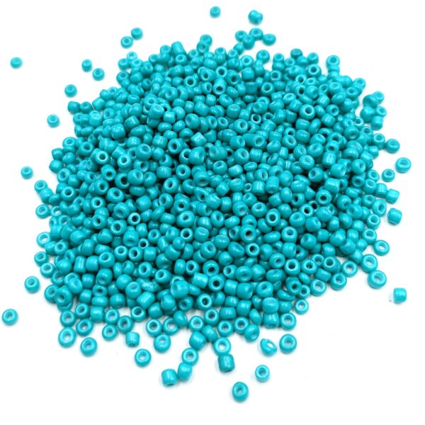 perle rocaille bleu turquoise 3mm