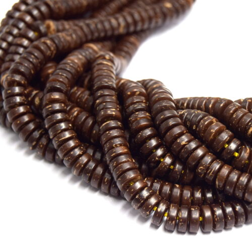 Perles heishi noix de coco ~8x3mm x50