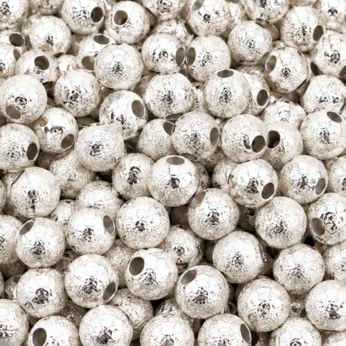 perle stardust métal argenterie 4mm lot de 50