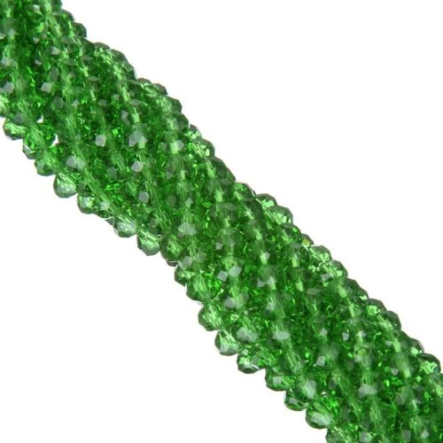 Perles à Facettes Verre octogonale vert X50