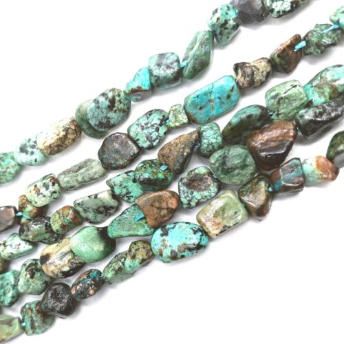 perle turquoise africaine pépite pour confection de bijoux