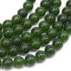 Perles de jade rondes vert 8mm x20