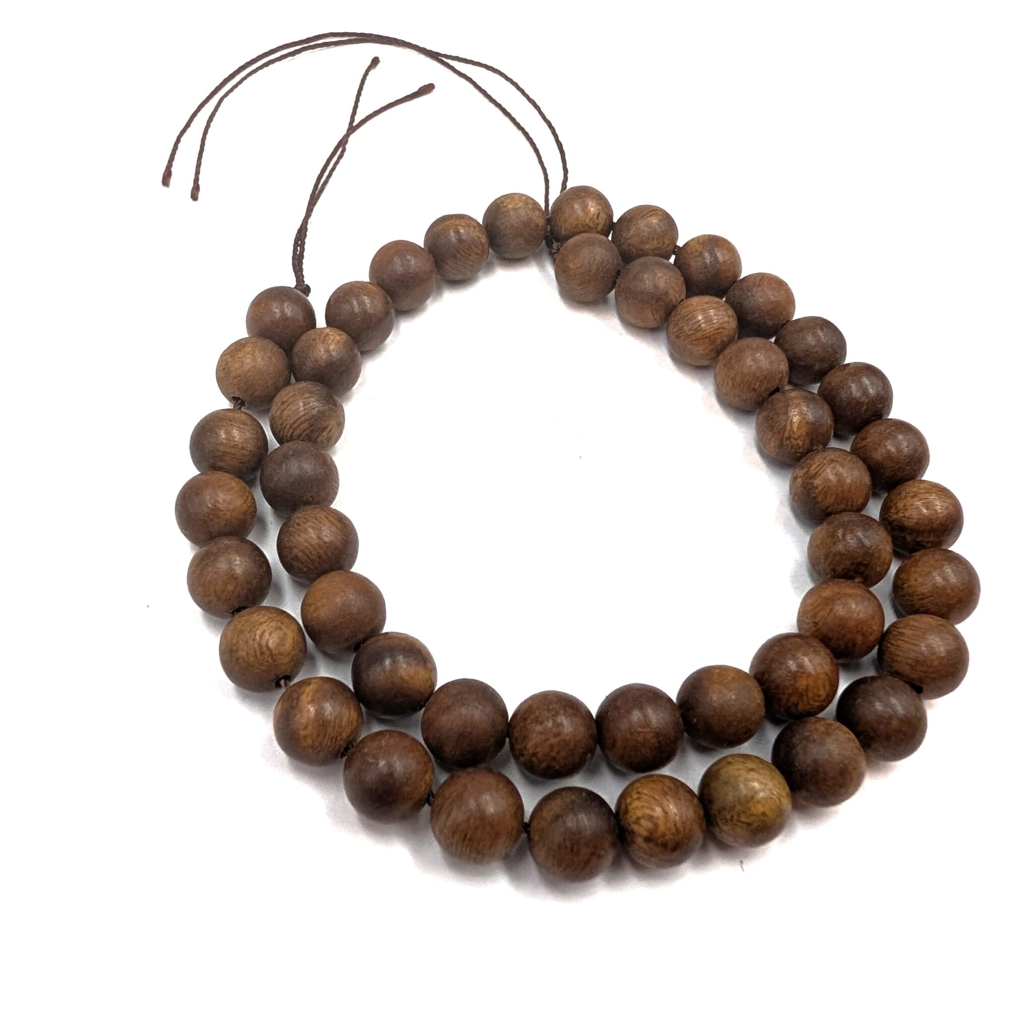 perles bois de santal marron 8mm chapelet
