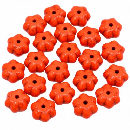 perles citrouille 12mm orange rouge fond blanc