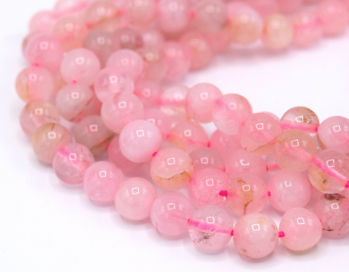 perles de quartz rose 6mm