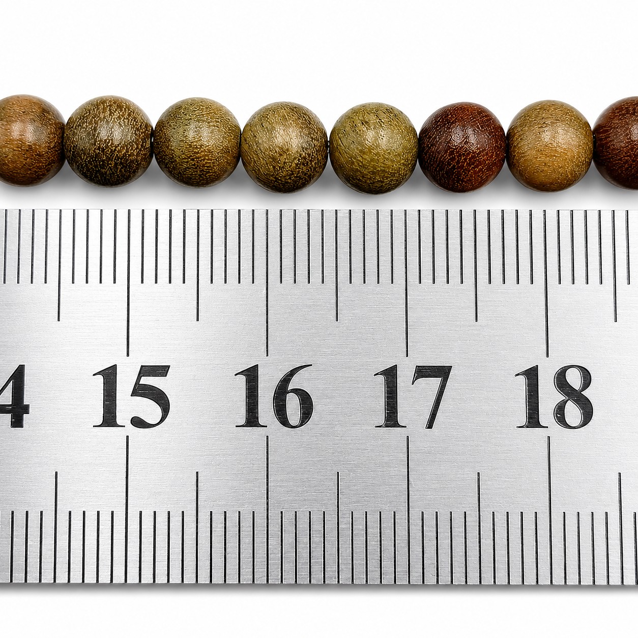 perles en bois de santal vert ronde 6mm