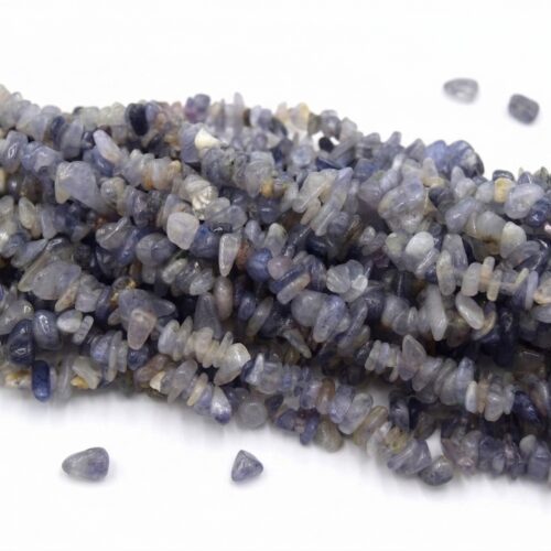 perles chisp iolite gris et bleu fond blanc lot de 50 ou 100 perles