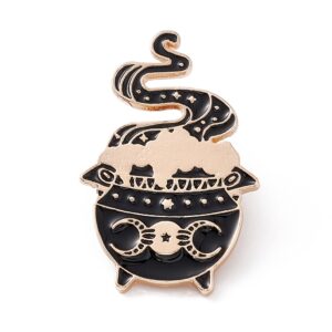 pin's chaudron noir de sorcière bouillonnant halloween (1)