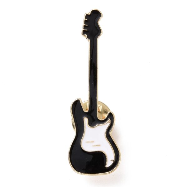 Pin's rock musique guitare et bottes western noir et blanc x2 – Image 2