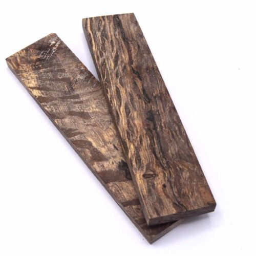 Plaquettes pour manche de couteau en chêne échauffé stabilisé