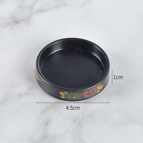 Plateaux ronds noir miniature