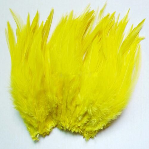 Plumes naturelles de coq jaune grade A