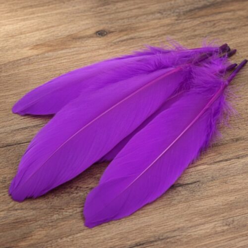 Plumes d'oie Violet lot de 20 pour bijouterie et activités créatives