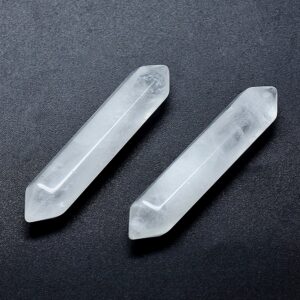 pointes cristal de roche double pointe 5cm2