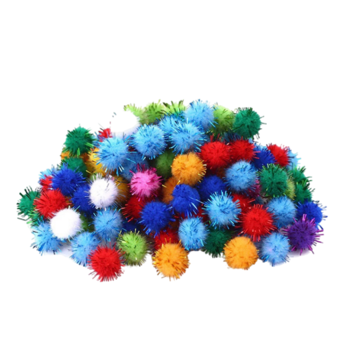 Pompons boules mixtes 15 mm