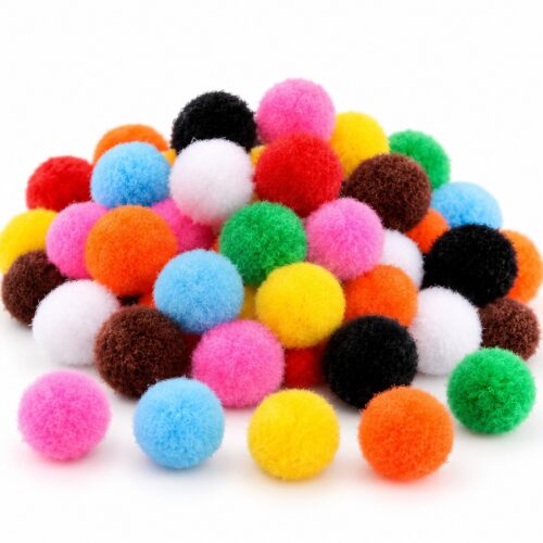 pompons 10mm lot de 100 unités multicolore 9 couleurs