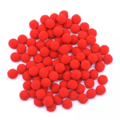 rouge mini pompons