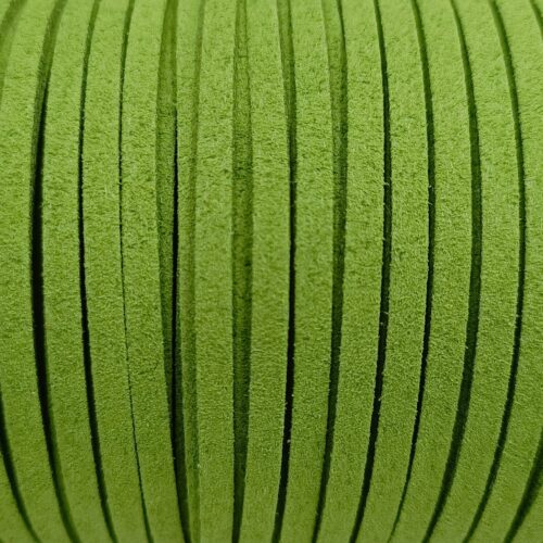 cordon suédine vert bambou 3mm