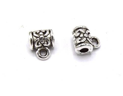 Bélières argent gravé 8mm