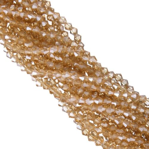 Perles  à Facettes  Verre toupie nude brillant 4mm