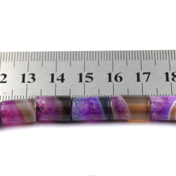 Perles d'agate colonne ~10mm violet – Image 6