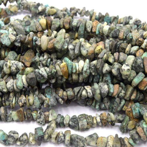 Perles de turquoise africaine naturelle, chips, 5-8mm