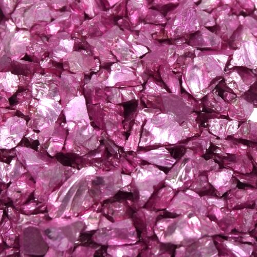 Copeaux de rocaille en verre plaqué FGB lilas - non percés - Lot 50 g